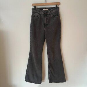 Levi's Premium 70s High Flare Jeans Black/Gray Women's Size 27